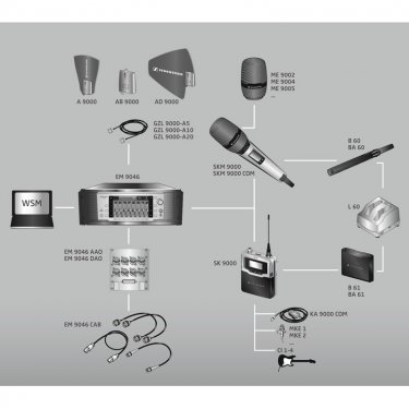 浙江森海塞尔 Digital 9000 系列无线话筒 Sennheiser 数字无线话筒麦克风咪 SKM9000  手持无线发射器 