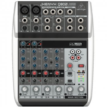 浙江百灵达 Behringer Q802USB 模拟调音台 声卡调音台 6路调音台