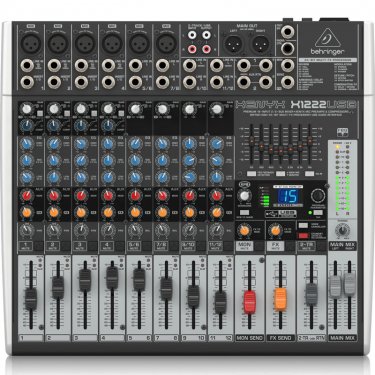 浙江百灵达 Behringer X1222USB 模拟调音台 USB声卡调音台 直播K歌调音台