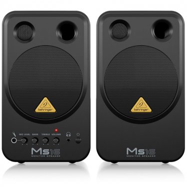 浙江百灵达 Behringer MS16 4寸有源监听音箱 多媒体音箱 双路有源立体声音箱 有源音响 监听扬声器