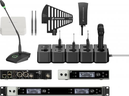 浙江森海赛尔 EW-DX EM 2 DANTE 双通道一拖二无线麦克风 教学会议舞台演出直播无线话筒 Sennheiser